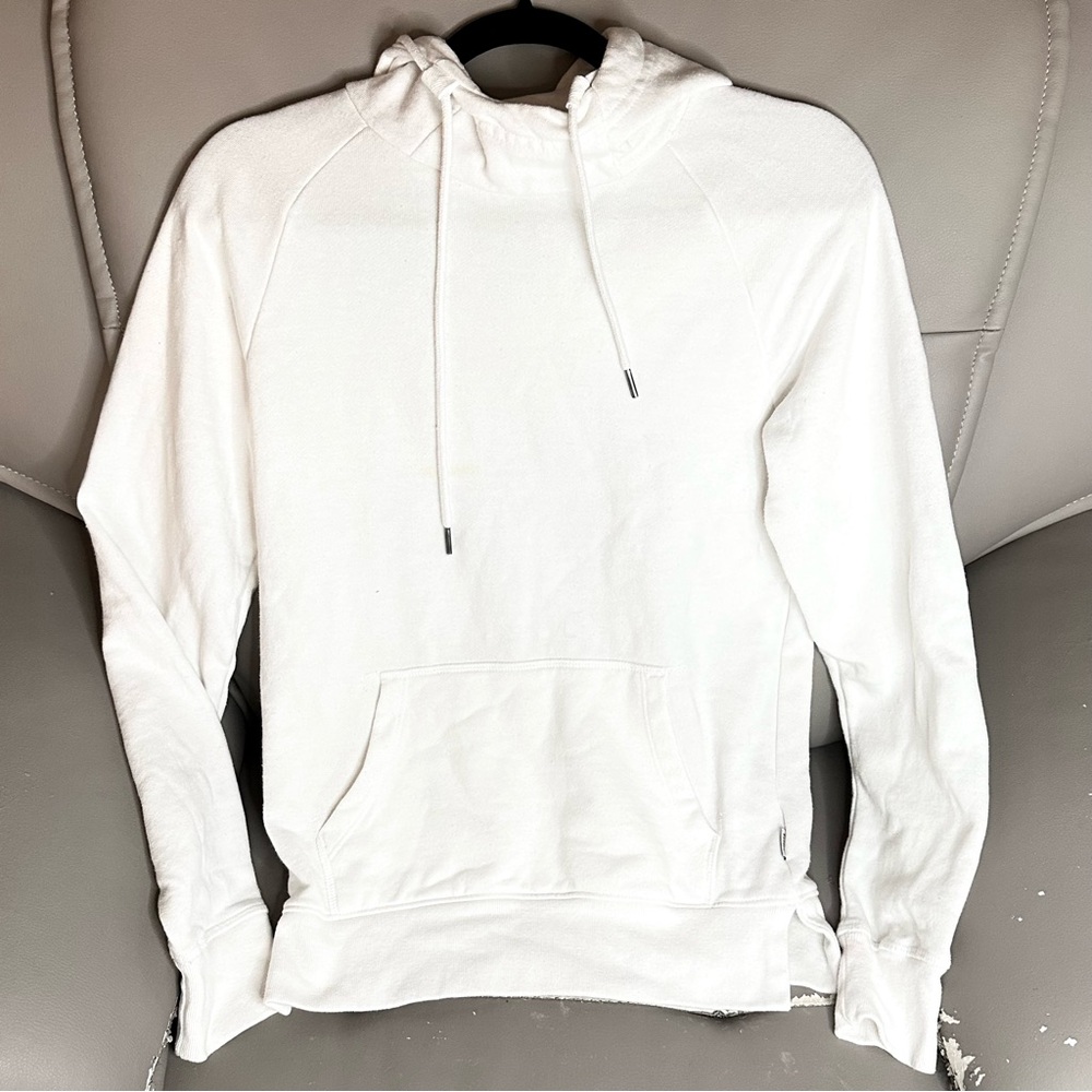 Express Men's White Drawstring Pullover Hoodie - image 1